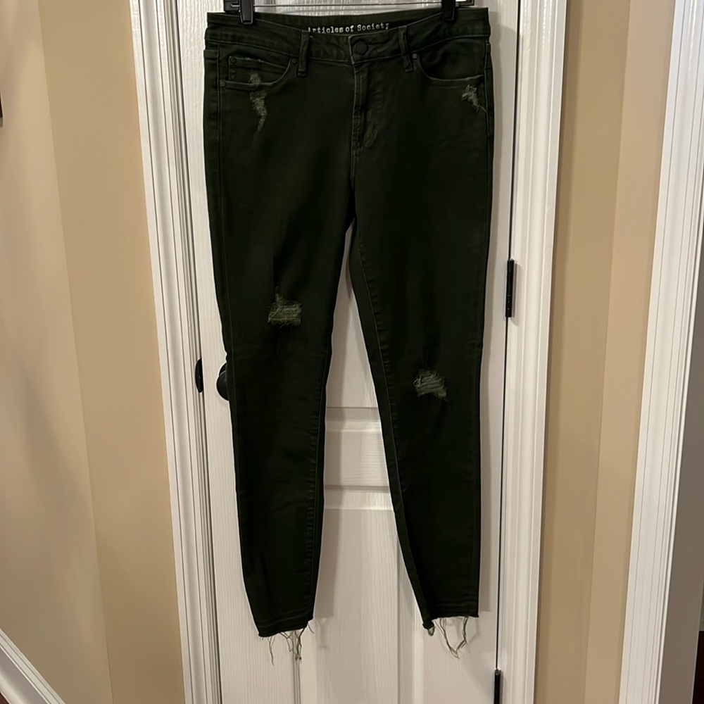 Dark green skinny jeans Articles of Society. 30.